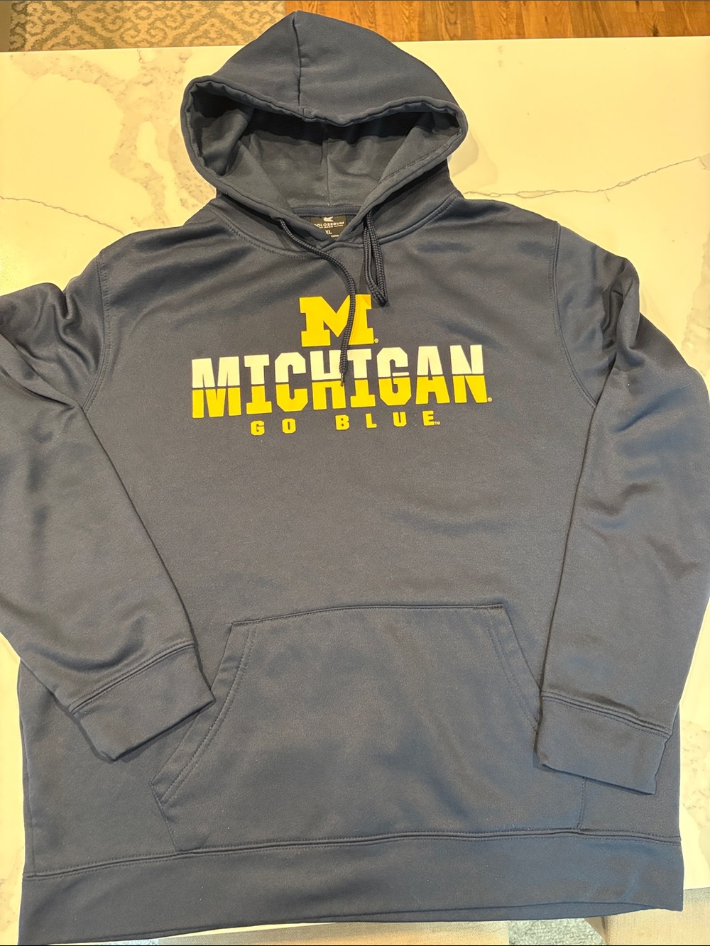 Colosseum Michigan 'M' Pullover Hoodie - Blue & Yellow